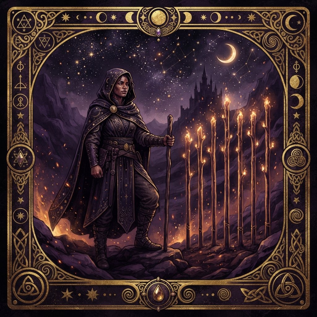 Nueve de Bastos Tarot significado