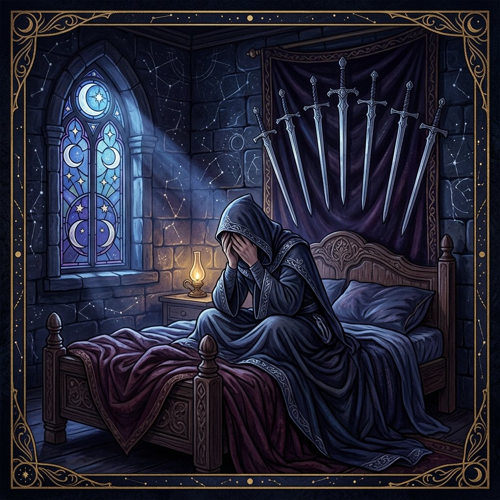 Nueve de Espadas en el tarot: significado de la carta