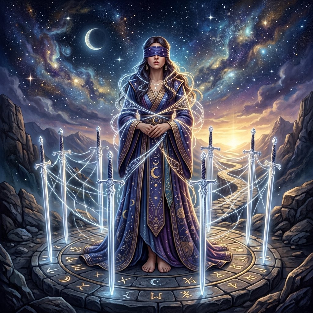 Ocho de Espadas en el tarot: significado de la carta